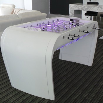 The basin lighting option on the Toulet Blackball luxury pool table.